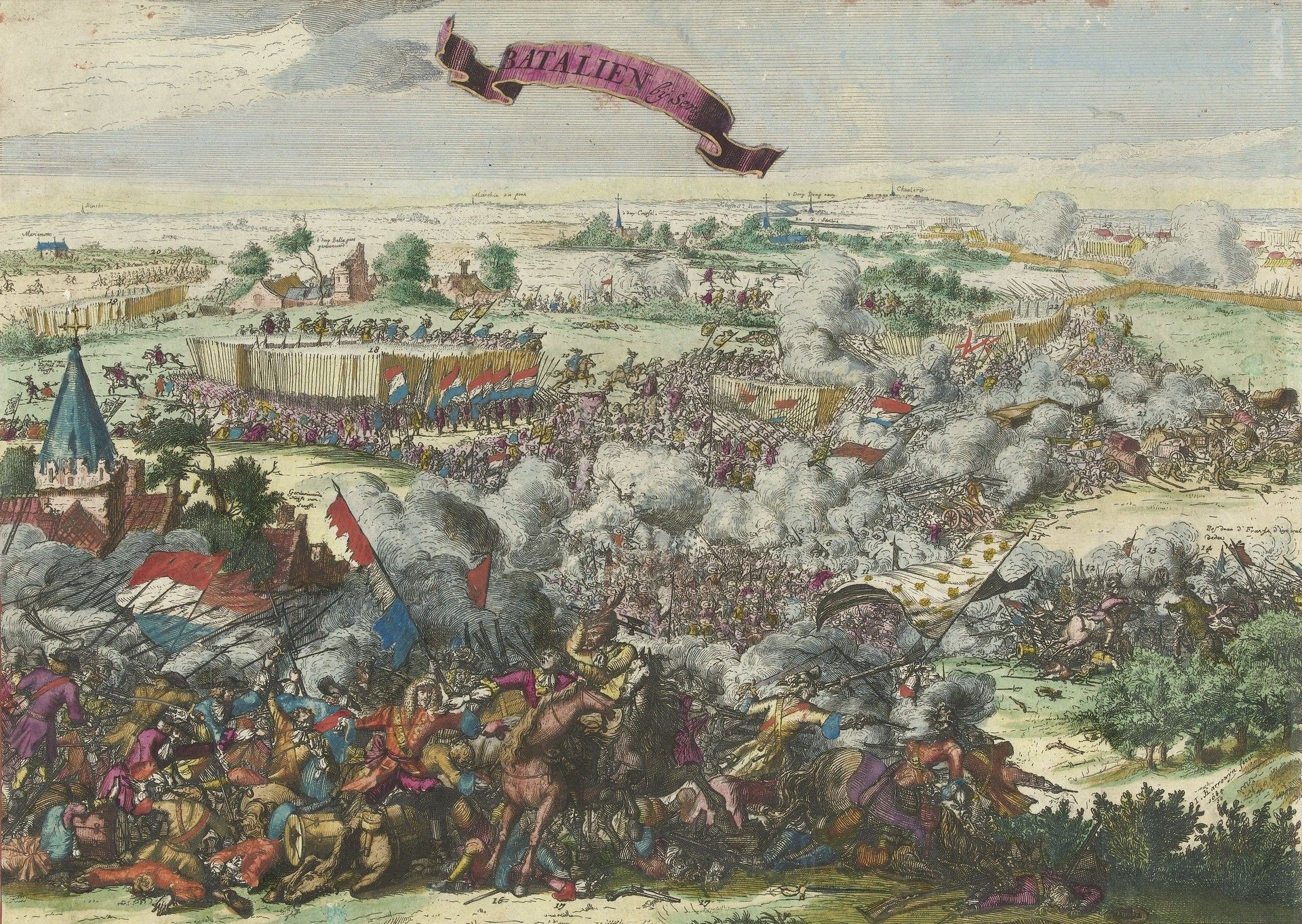 Optreden korps mariniers in de Slag bij Seneffe 1674