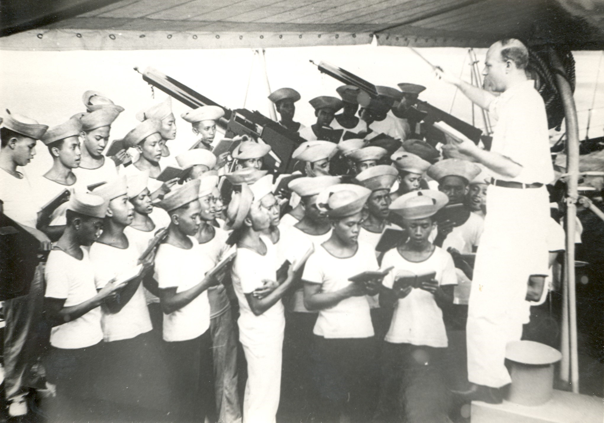 Fig 5 Indonesian sailors singing