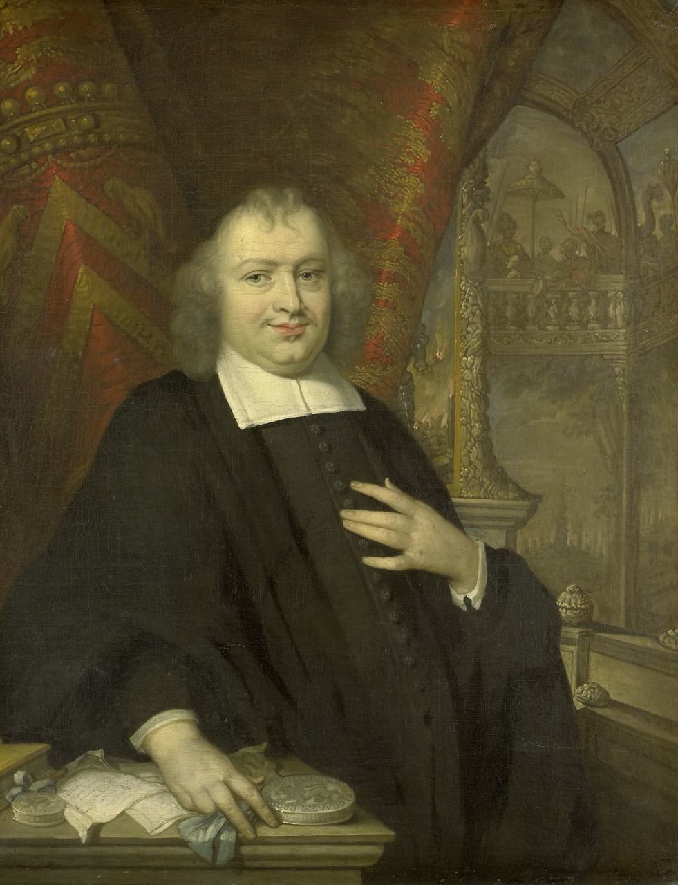 Raadspensionaris Caspar Fagel. Olieverf op doek door Johannes Vollevens (I), 1675. Collectie Rijksmuseum