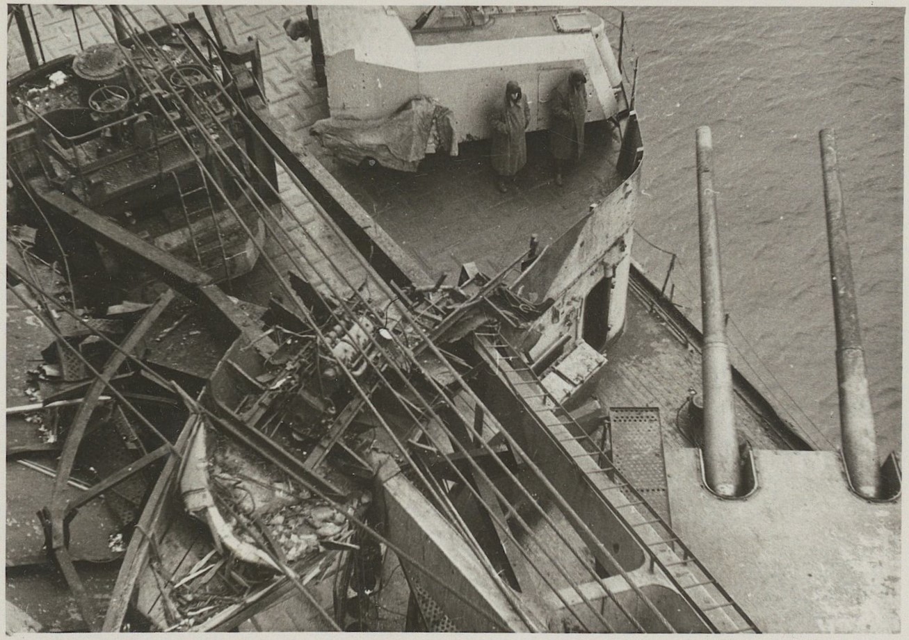 Schade na het bombardement van 3 april 1944&nbsp;(foto's: Bundesarchiv, toeg.nr. 134, inv.nr. 203)