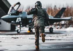Dutch 322 Squadron. Dutch F-35 pilot scrambles for a QRA, Quick Reaction Alert taken.